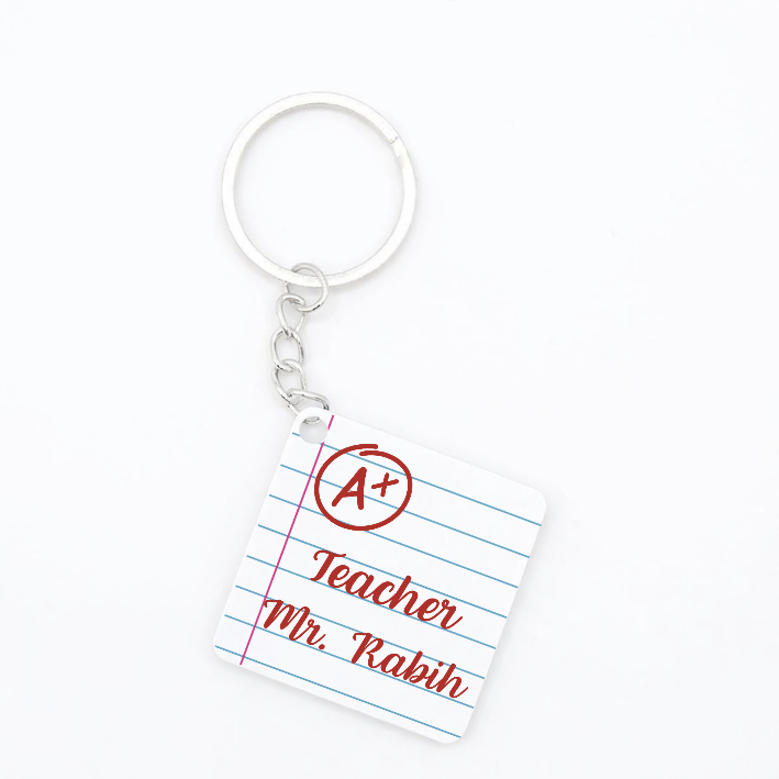 A+ teacher Keychain