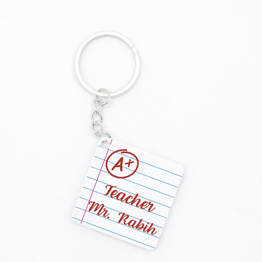 A+ teacher Keychain